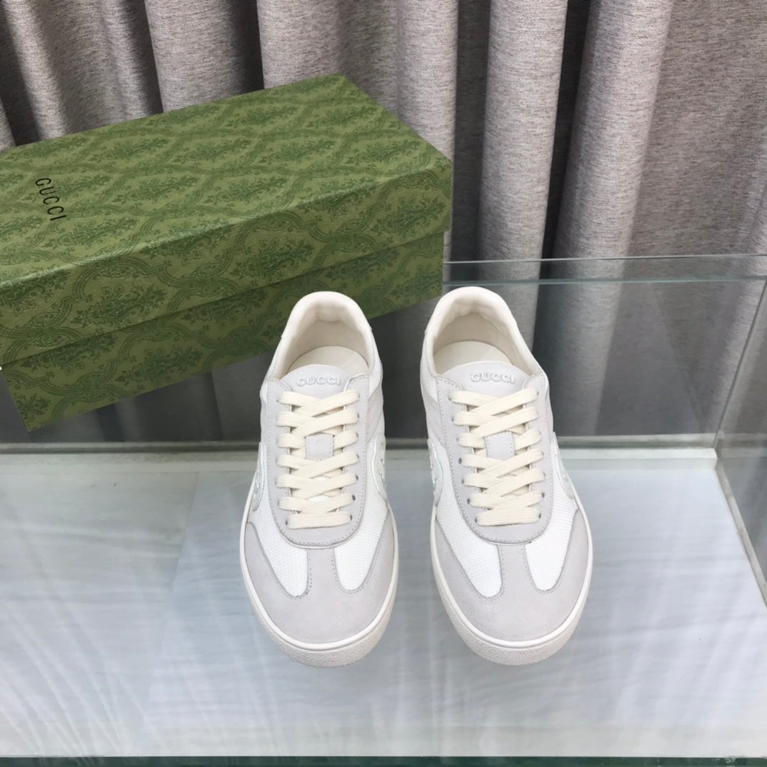 GG INTERLOCKING G SNEAKER LIGHT GRAY SUEDE mysite