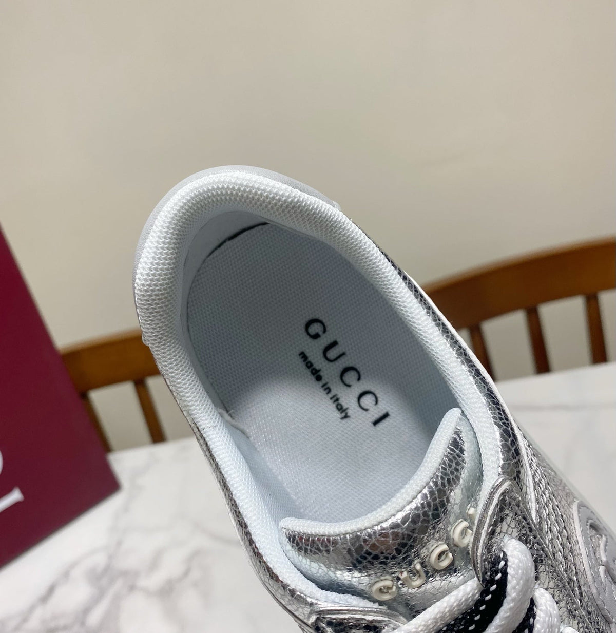 26S SNEAKER IN SILVER CALFSKIN mysite