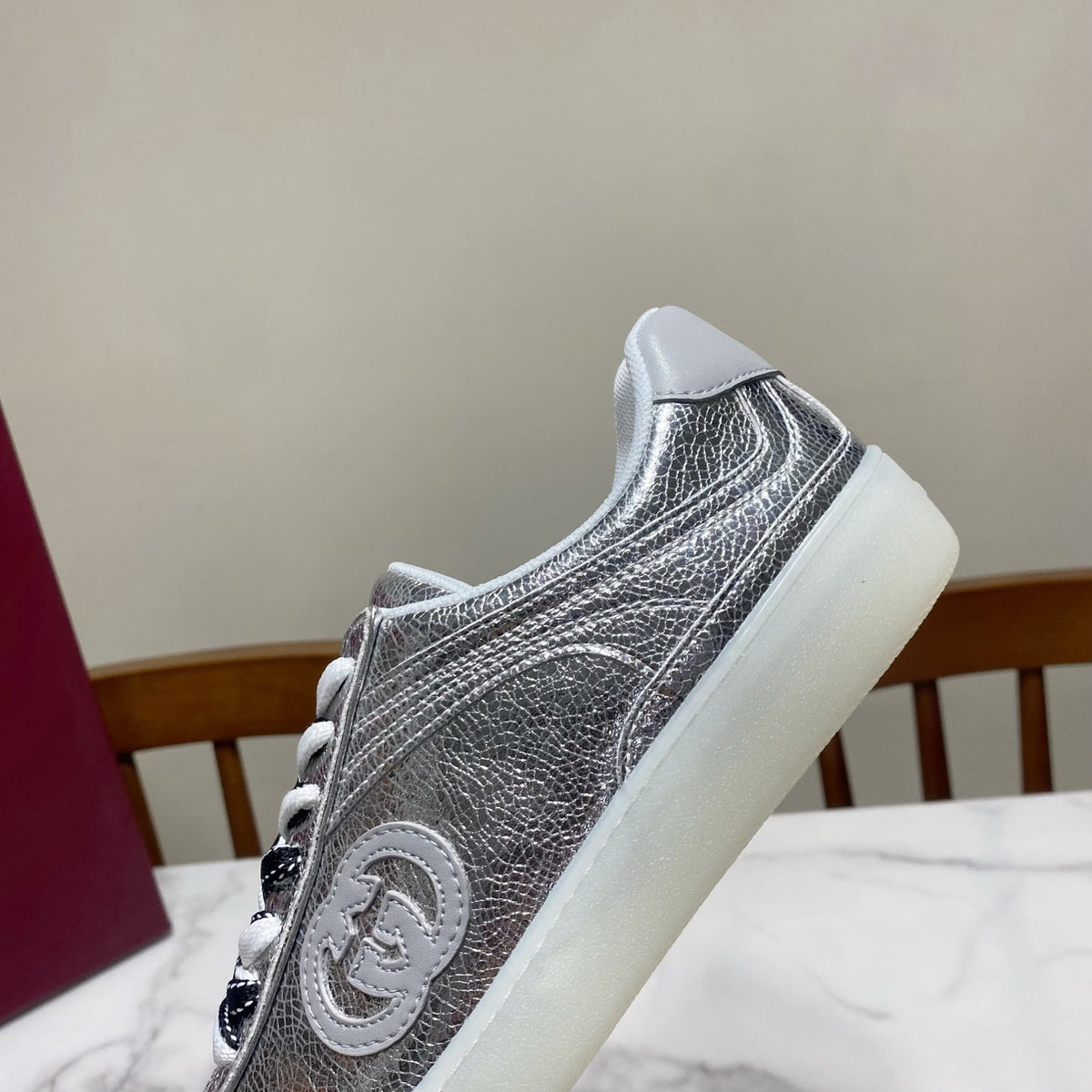 26S SNEAKER IN SILVER CALFSKIN mysite