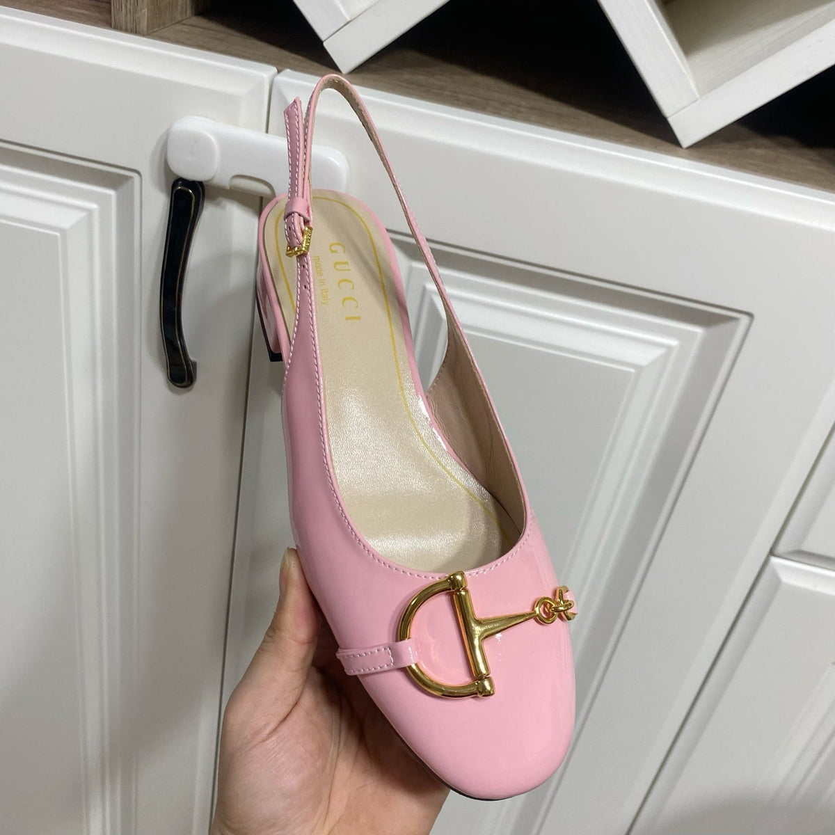 GUCCI 26S SLINGBACK FLATS IN PINK CALFSKIN mysite