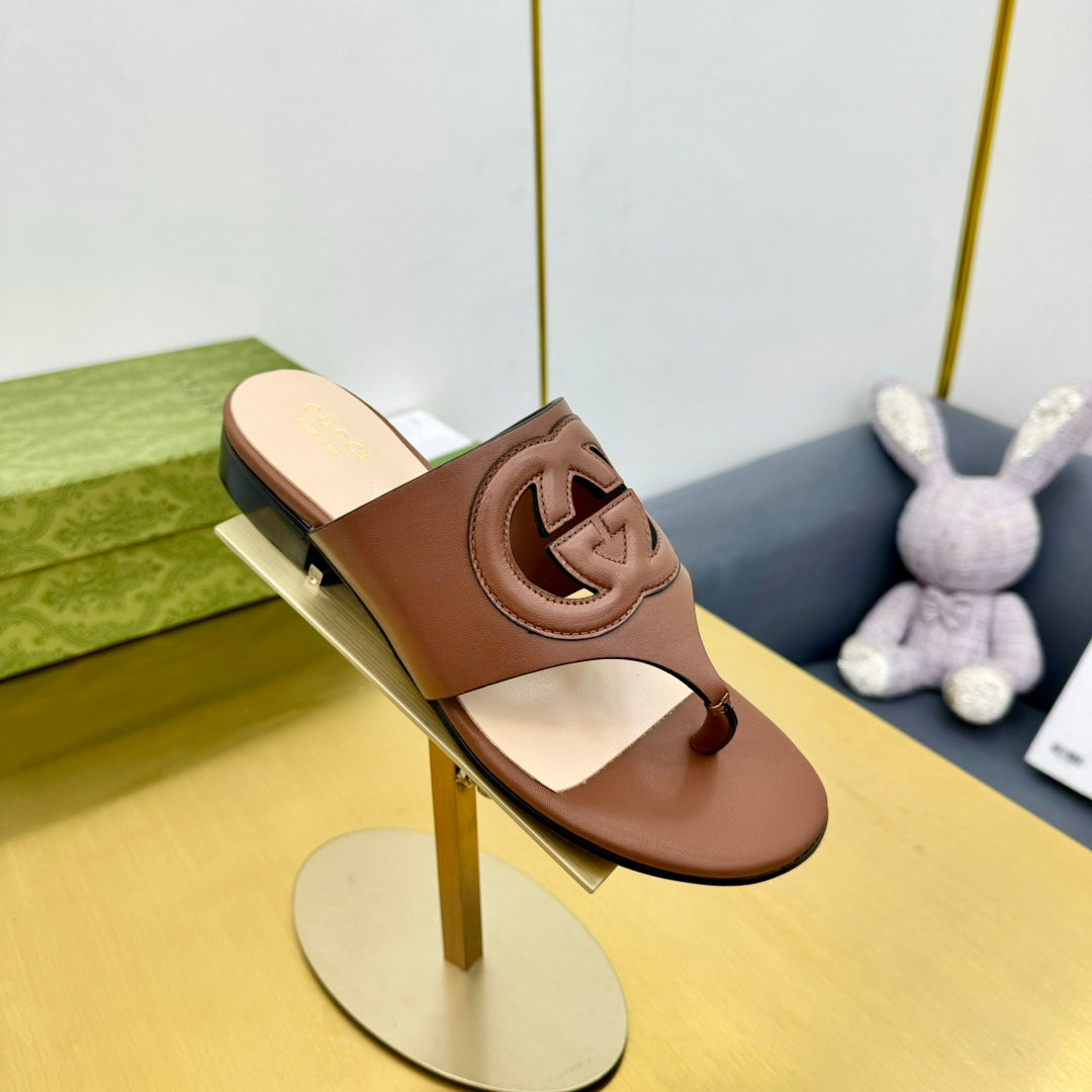 BLONDIE THONG SANDAL IN BRONZE BROWN LAMBSKIN mysite