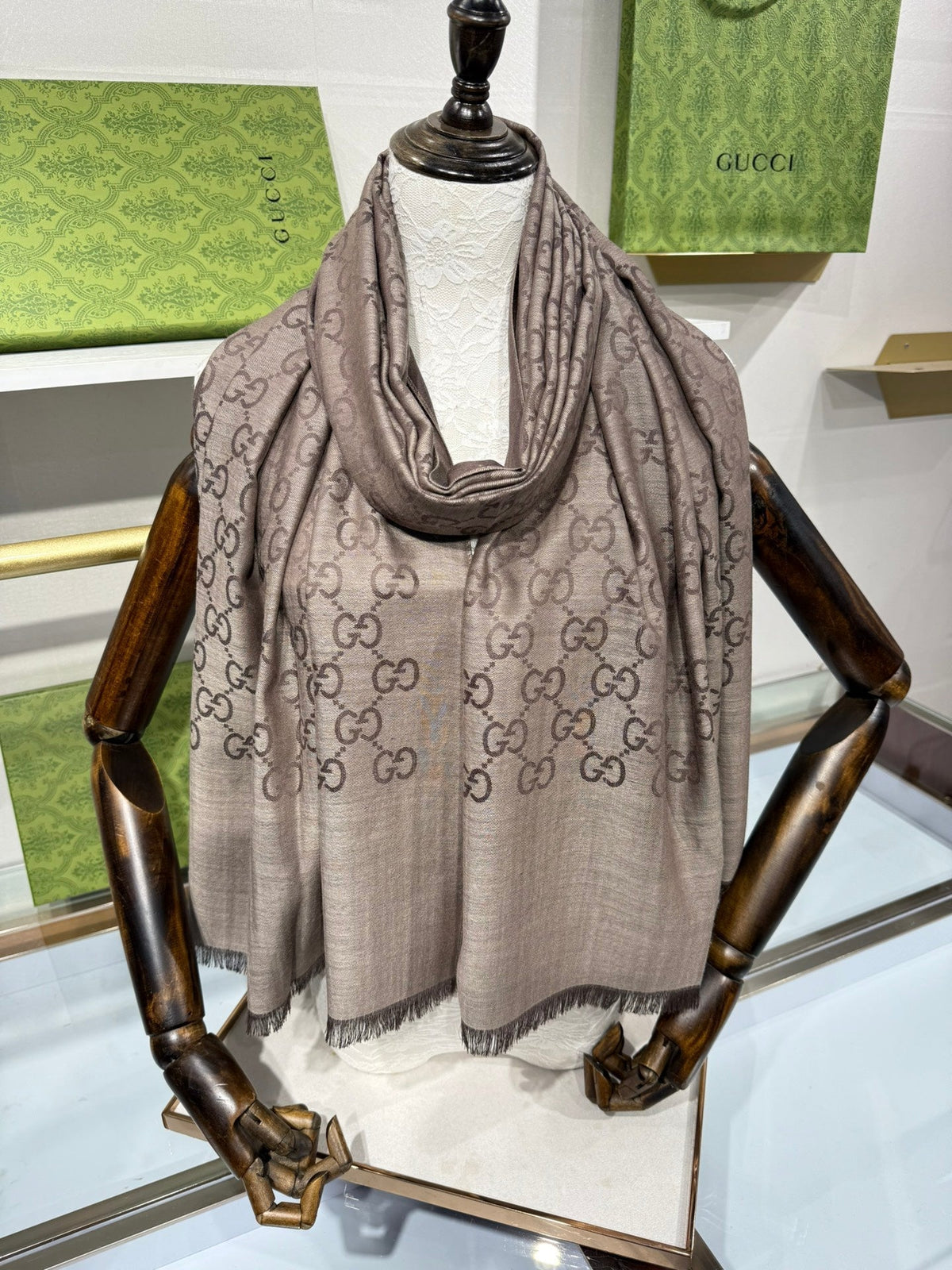 GUCCI 25S SCARF 200 IN CASHMERE SILK 706563 mysite
