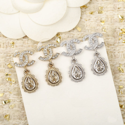 DOUBLE C DIAMONDS TEARDROP EARRINGS mysite