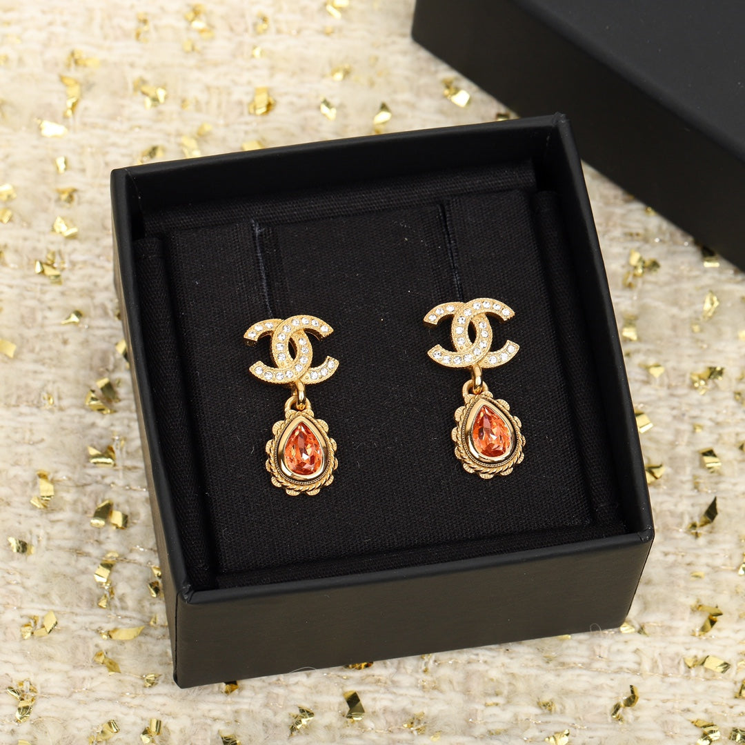 DOUBLE C DIAMONDS TEARDROP EARRINGS mysite