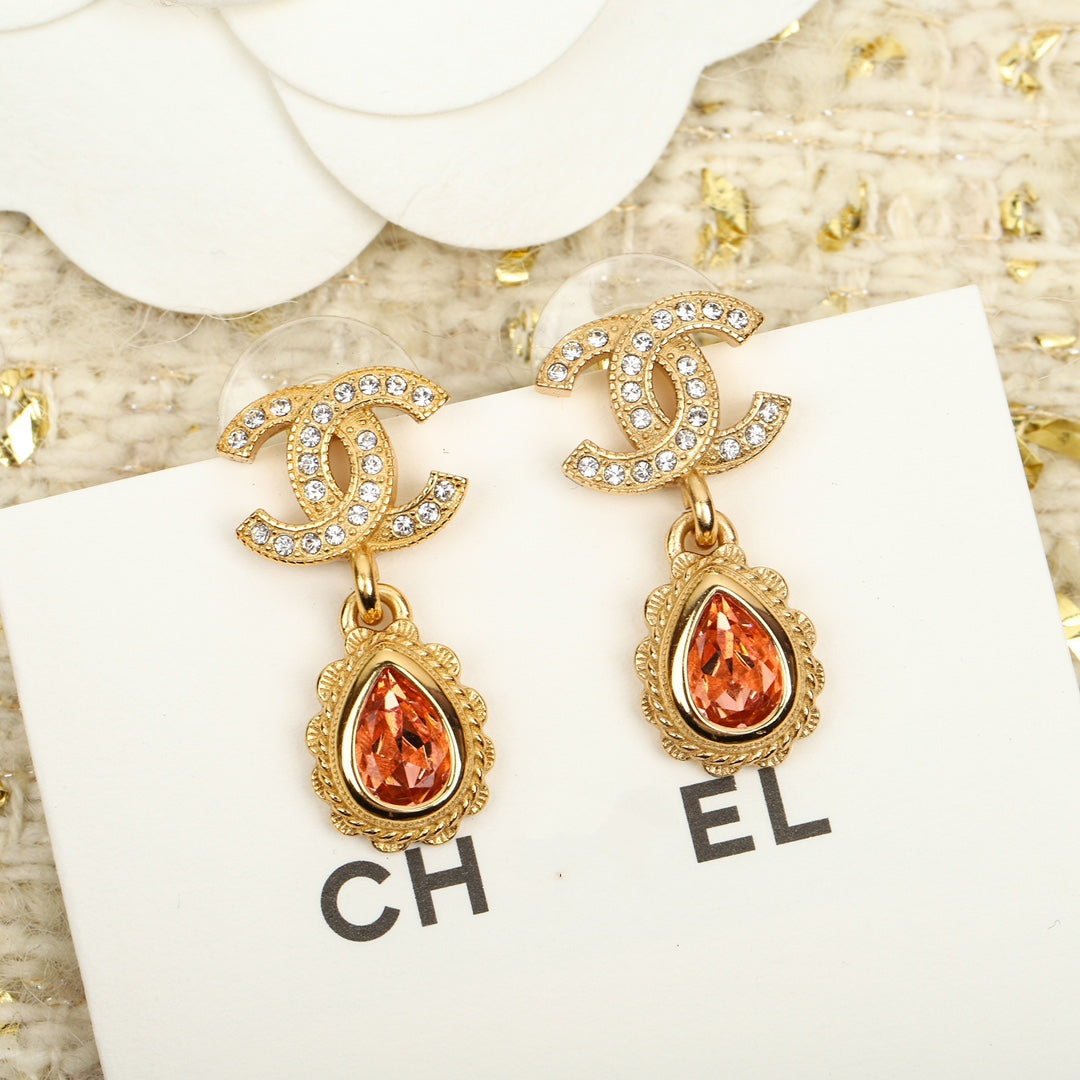 DOUBLE C DIAMONDS TEARDROP EARRINGS mysite